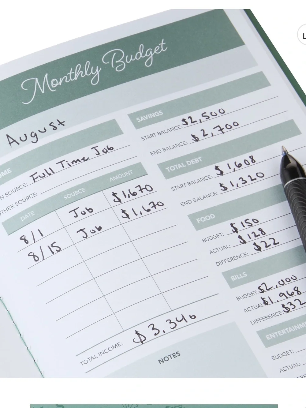 Pen + Gear Budget Planner NWT